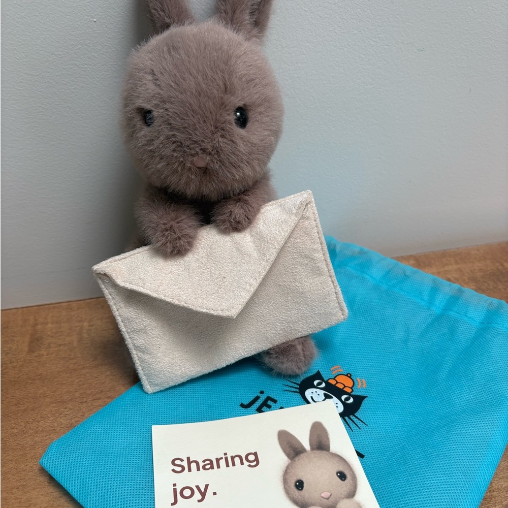 BNWT Jellycat I am Messenger Bunny - RETIRED